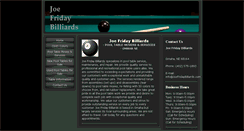 Desktop Screenshot of joefridaybilliards.com